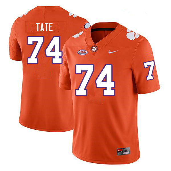 Men #74 Marcus Tate Clemson Tigers College Football Jerseys Sale-Orange - Click Image to Close